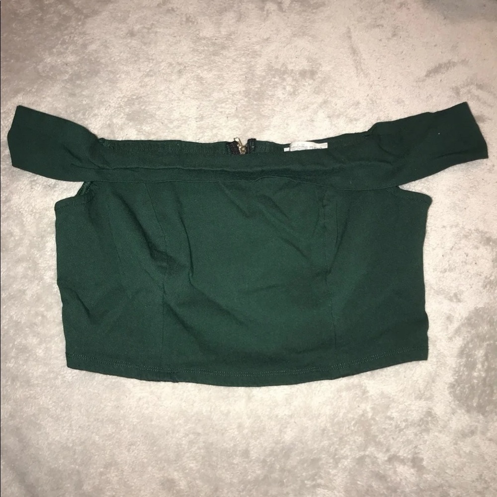 Hunter Green Crop Top